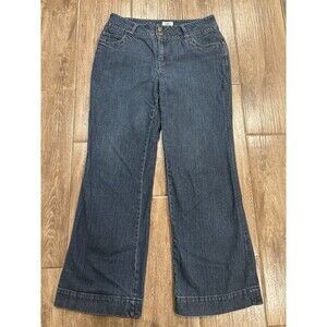 Monroe And Main Women’s Size 14 Mid Rise Double Button Wide Leg Jean Stretch